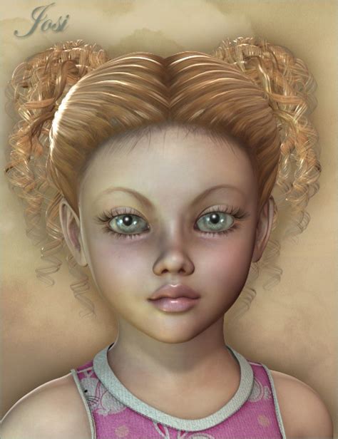 Josi for Kids 4 in People and Wearables, 3D Models by Daz 3D Nose Ring, Texture, People, Kids ...