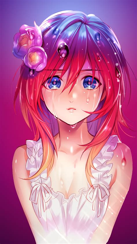 Cute Anime Girl Red Hair - 1080x1920 Wallpaper - teahub.io