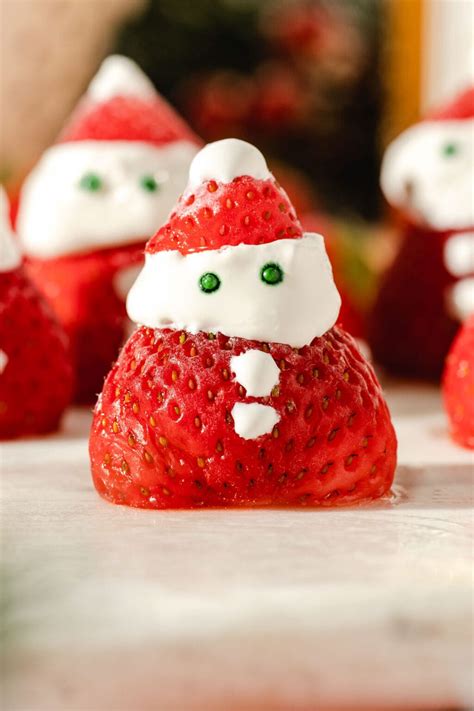 Strawberry Santas (Strawberries and Cool Whip) - Brooklyn Farm Girl