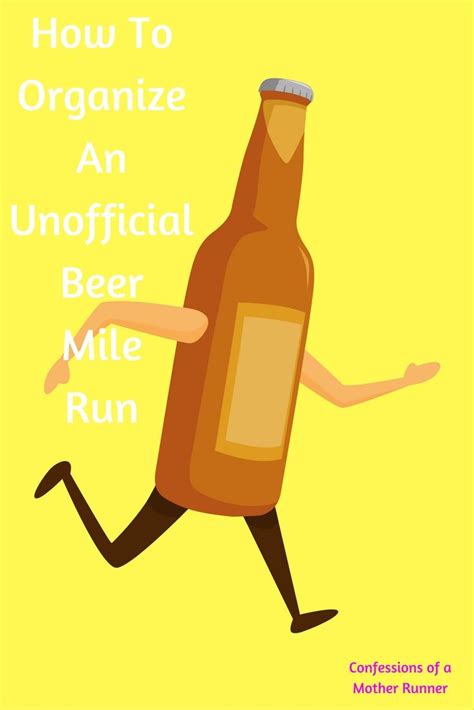 How to organize an unofficial beer mile run Friday Five | Beer mile, Training plan, Running tips