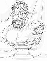 8 coloring Pages Bust sculpture Head PDF JPG  Etsy sketch template