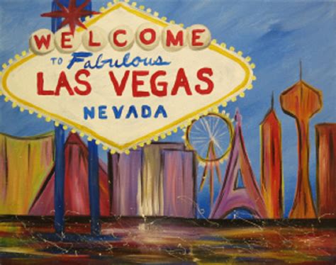 Vegas Skyline, The Iconic Vegas Skyline and Sign! | Las vegas painting, Painting, Pinots palette ...