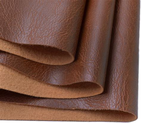 Buy Wento Thick 1 Yard Faux Leather Fabric Soft Skin Grain PU Leather ...