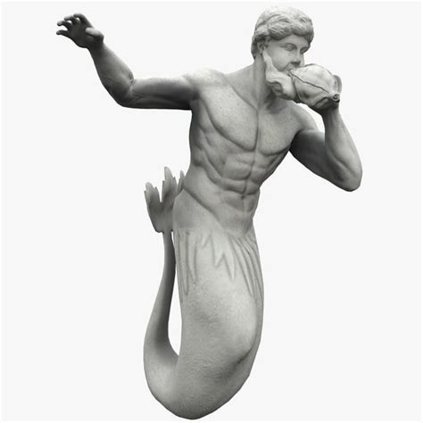 3ds triton statue