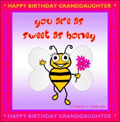 birthday-card-granddaughter-bee.gif (393×400) | Animated ecards, Gif ...