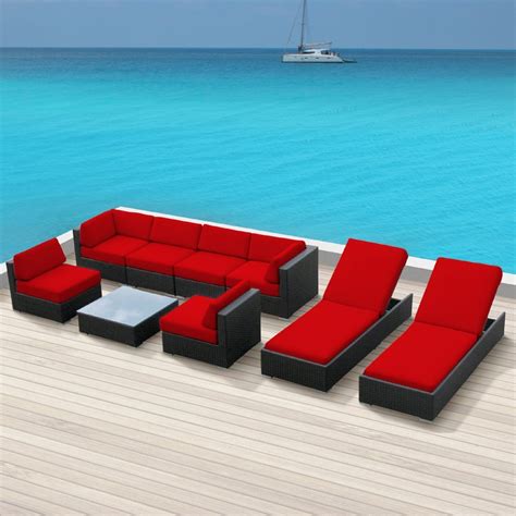 Luxxella Wicker Bella 9 Pc Sofa Sectional Outdoor Patio Furniture Set - Best Patio Furniture ...