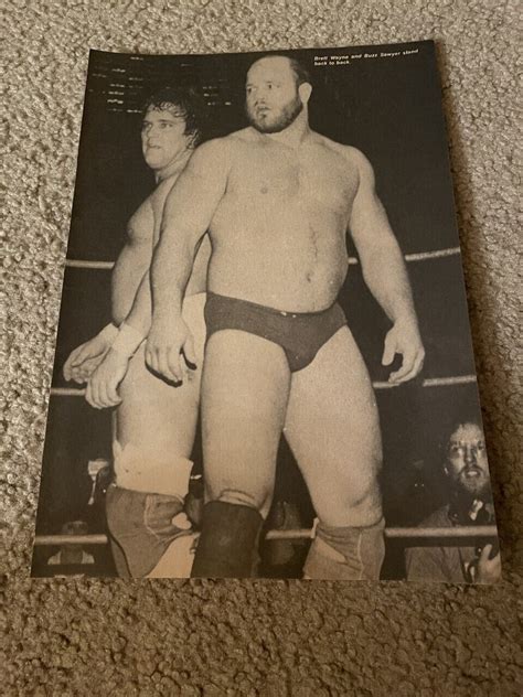 Vintage BUZZ SAWYER & BRETT WAYNE NWA Wrestling Pinup Photo Magazine Clipping | eBay