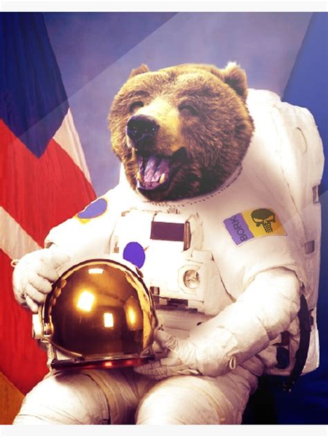 "Bear Astronaut" Sticker for Sale by Borkatjov | Redbubble