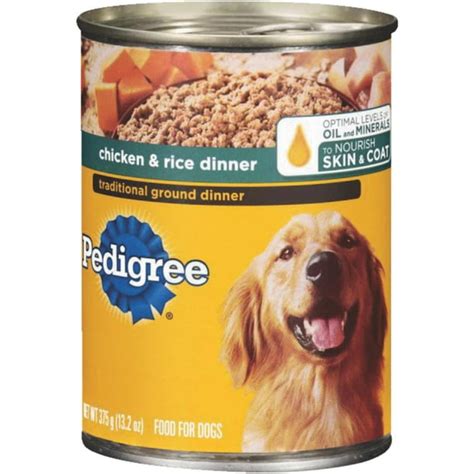 PEDIGREE Adult Canned Wet Dog Food Chopped Ground Dinner Chicken & Rice ...