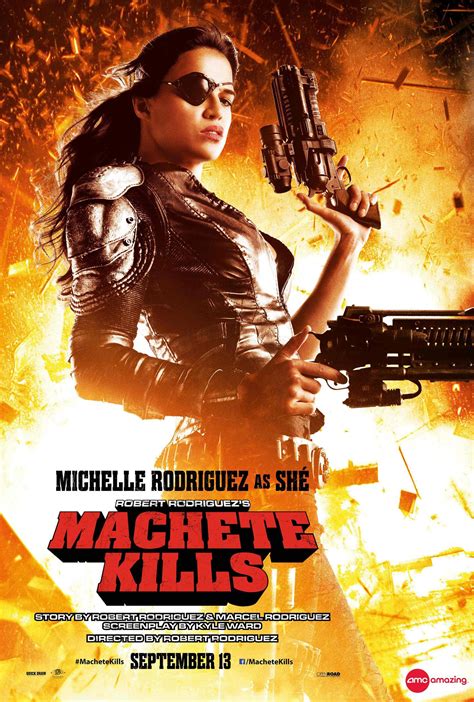 MACHETE KILLS Poster, Michelle Rodriguez as Shé - FilmoFilia