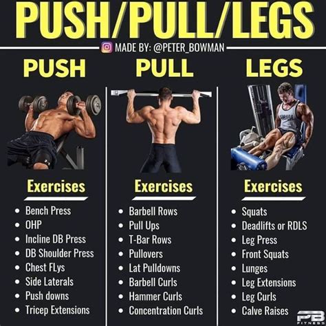 Push, Pull, Legs (PPL) by @peter_bowman - Push, Pull, Legs is one of ...