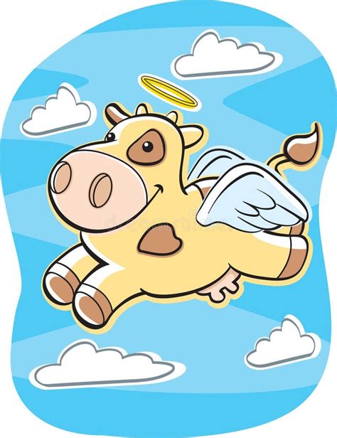 Holy Cow stock vector. Illustration of cartoon, wings - 2812702