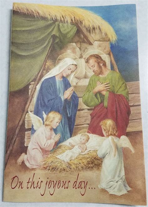 Vintage 1999 Guideposts Christmas Cards Manger Scene Mary Joseph Jesus • $20.00 | Manger scene ...