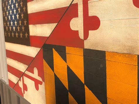 Maryland State Flag Wooden American Flag Rustic American | Etsy