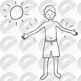 Sunburn Outline For Classroom / Therapy Use  Great Clipart sketch template