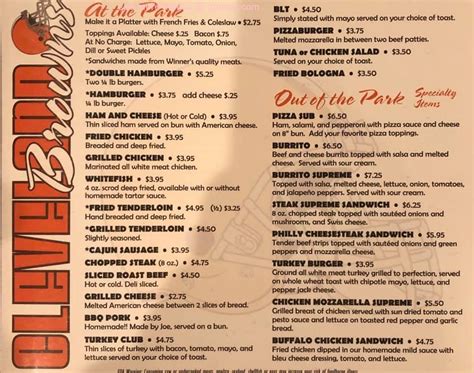 Menu at Town Tavern pub & bar, Chickasaw