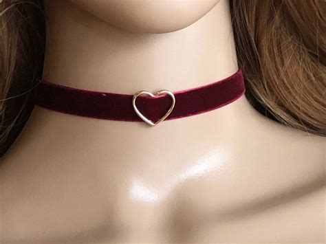 Heart Choker Velvet Choker Lace Choker Pink Choker Black | Etsy | Black choker necklace, Heart ...