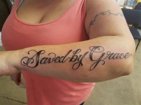 Sinner Saved By Grace Tattoo