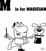 Letter M Is For Magician Coloring Page  Free Printable Coloring Pages sketch template