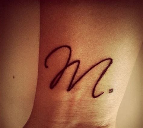 M Alphabet Design Tattoo / M letter tattoo on hand: - Knit Black Blog