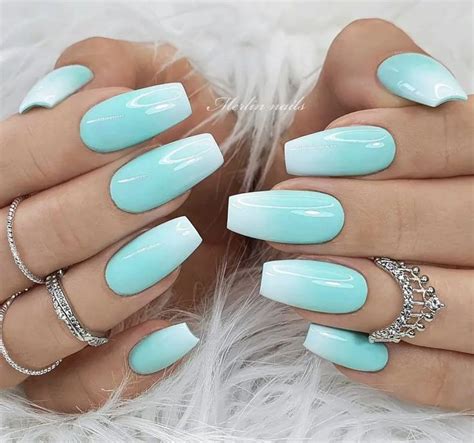 38+ Turquoise & Teal Nails For A Refreshing Manicure | Teal nails, Turquoise nails, Ombre nail ...