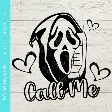 Ghostface Call Me Scream Ghostface Svg Dxf Pdf Png Jpg | Etsy UK