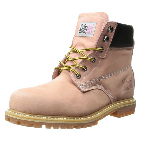 SafetyGirl Steel Toe Waterproof Womens Work Boots - Light Pink - 13M ...