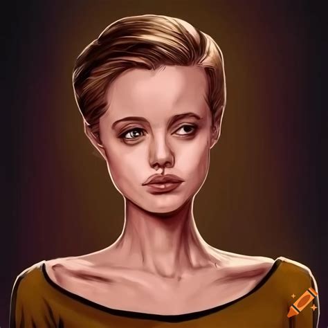 Shiloh jolie-pitt as a character on star trek discovery in comic book cover art style on Craiyon