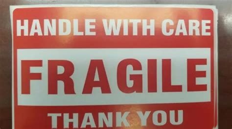 FRAGILE HANDLE WITH Care Shipping Labels 20 Individual 3" x 5" Large Stickers $7.50 - PicClick