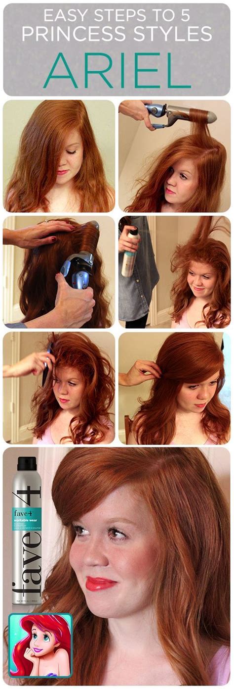 Ariel Hair Tutorial: 5 Easy Princess Styles #disney #princess #hairstyle #redhea | Disney ...