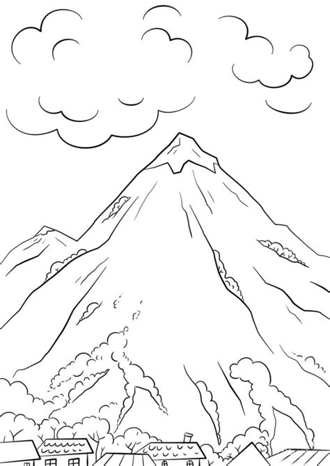 Mountains Coloring Pages - Best Coloring Pages For Kids | Coloring pages nature, Free printable ...