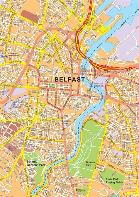 belfast map - Google Search | Belfast map, City maps, Belfast