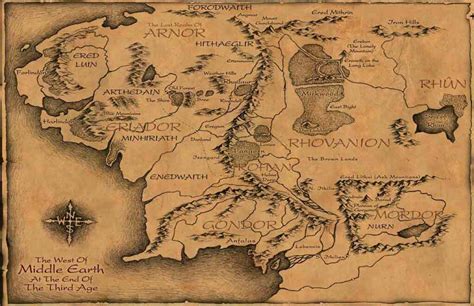 LORD OF THE RINGS REPLICA *MIDDLE EARTH MAP* POSTER | eBay