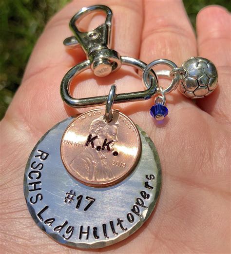 Graduation Gift, Soccer Gift, High School Sports Keychain, Volleyball Keychain, Personalized ...