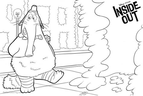 Inside Out Coloring Pages Bing Bong - Free Printable Coloring Pages