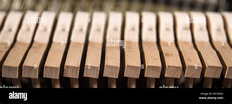 Inside an old piano - hammers and strings Stock Photo - Alamy