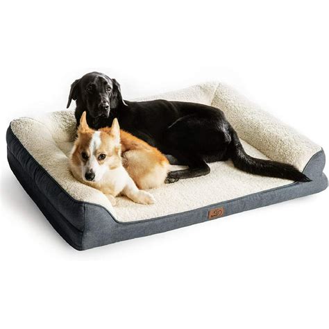 Bedsure Orthopedic Memory Foam Dog Bed - Dog Sofa with Removable ...