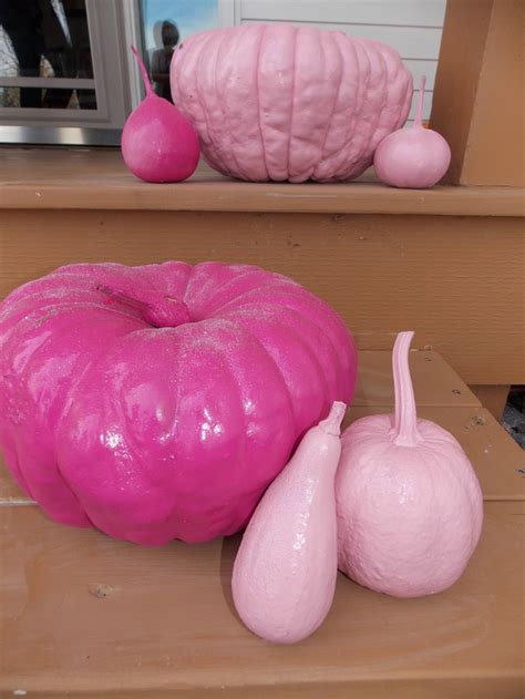 Pink Pumpkins for Fall Baby Shower. A little spray paint and glitter! | Baby shower fall, Baby ...