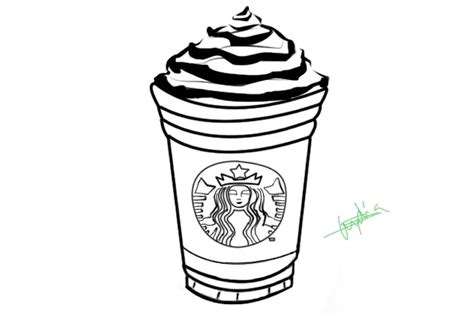 Starbucks Outline by Lylisima on DeviantArt