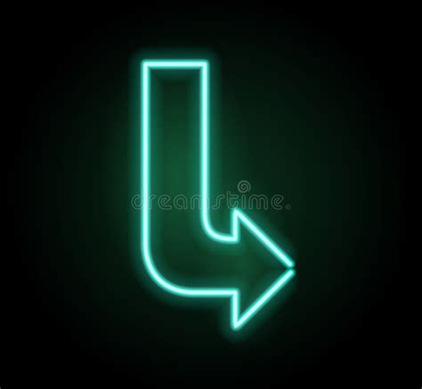 Neon glowing arrow pointer stock vector. Illustration of electricity - 125086667