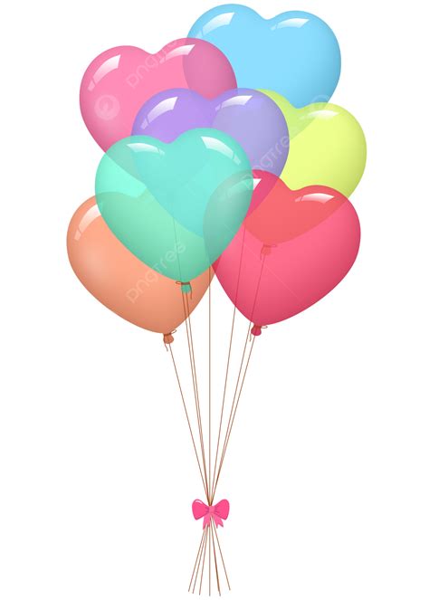 Cute Heart Balloons, Balloon, Heart Balloon, Love Balloons PNG Transparent Clipart Image and PSD ...