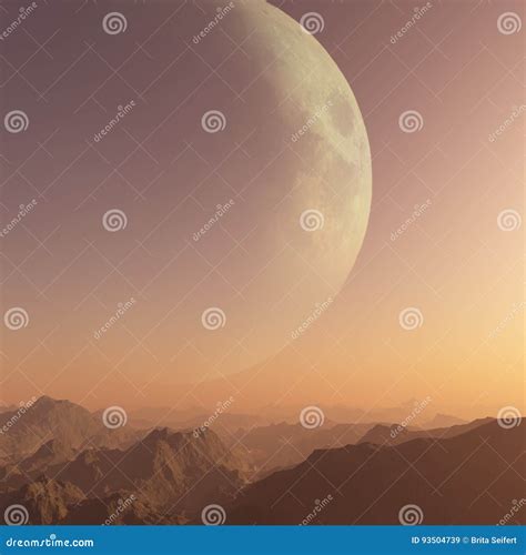 3d Rendered Space Art: Alien Planet Stock Illustration - Illustration of digital, design: 93504739