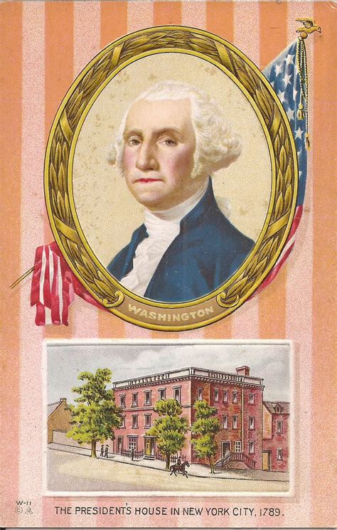 NEW YORK CITY - George Washington House, 1789 - EMBOSSED - flag, Osgood Mansion | eBay | Vintage ...
