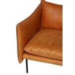 Fogia Tiki 3-seater sofa, black steel - cognac leather | Finnish Design ...