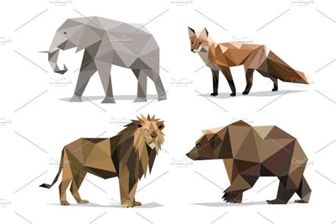 Low poly animals-Wild animals pack 1 | Low poly art, Animal ...