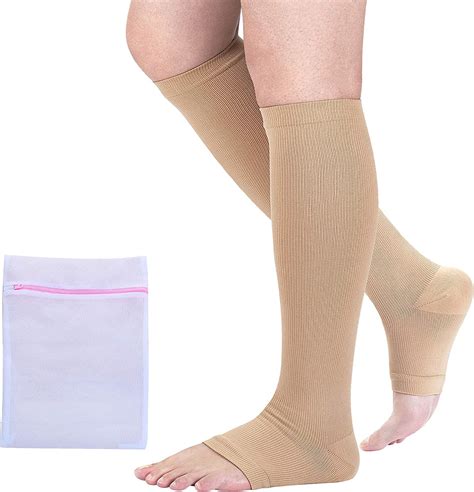 Open Toe Medical Compression Socks for Women & Men S/M/L/XL/XXL (1 & 2 ...