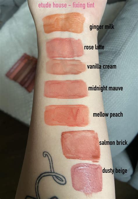 Etude House Fixing Tint swatches : r/AsianBeauty