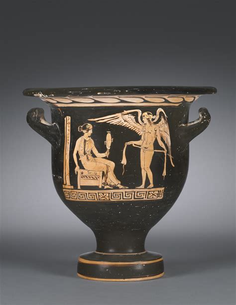 Red-Figure Bell Krater (Mixing Vessel): Aphrodite and Eros : Graz Painter (South Italian ...