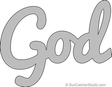 God Pattern Template Stencil Printable Clip Art Design - God Word ...
