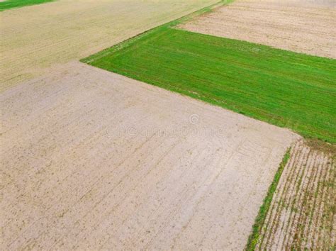 Aerial View. Crop Agricultural Fields Stock Photo - Image of ground, summer: 212565714